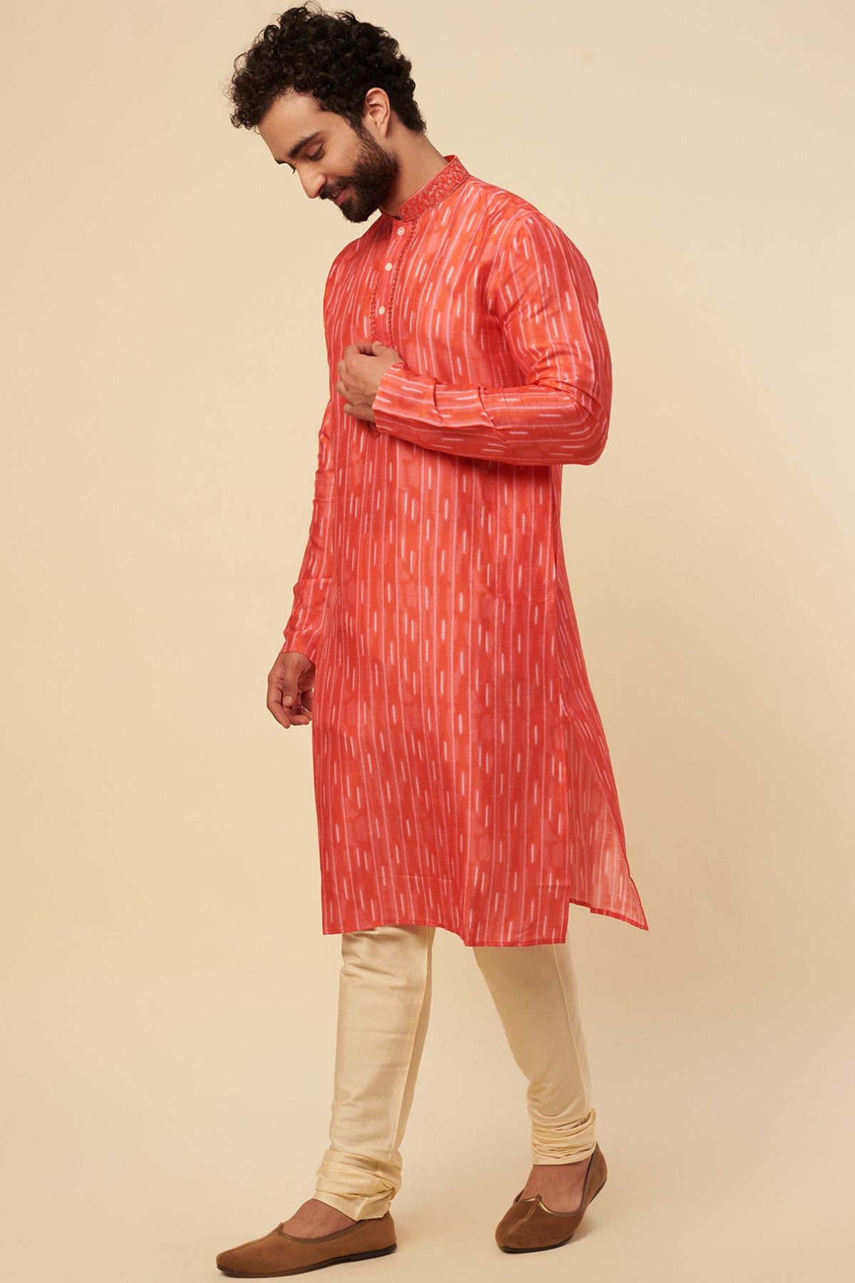 Printed kurta and churidar