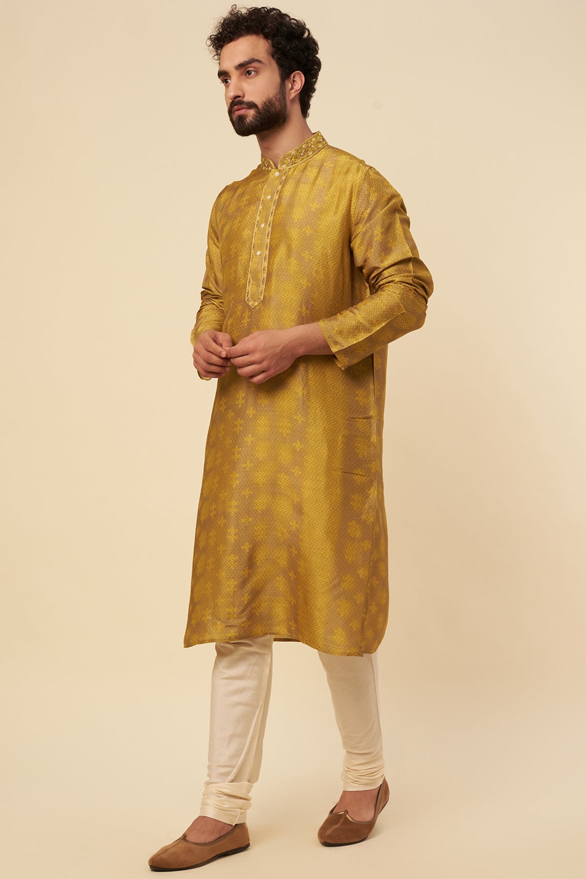 Printed kurta and churidar