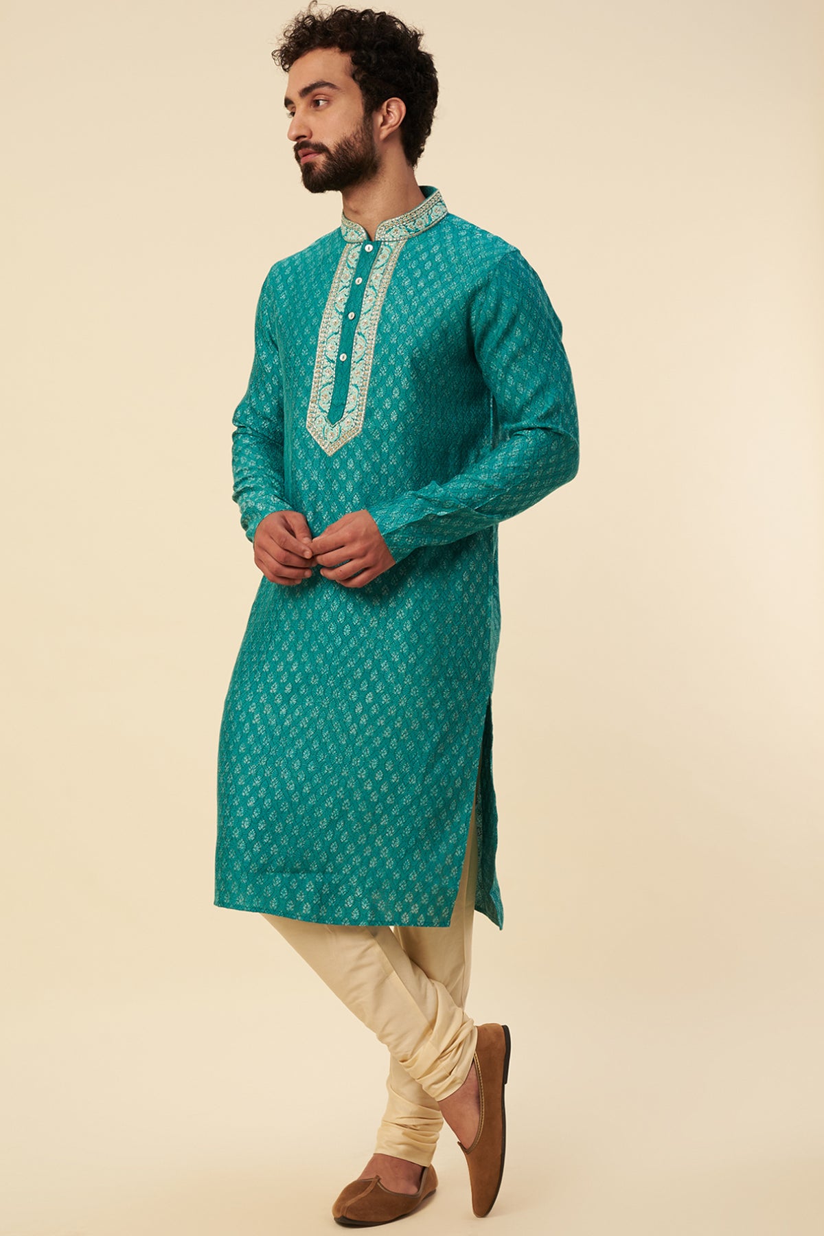 Printed kurta and churidar