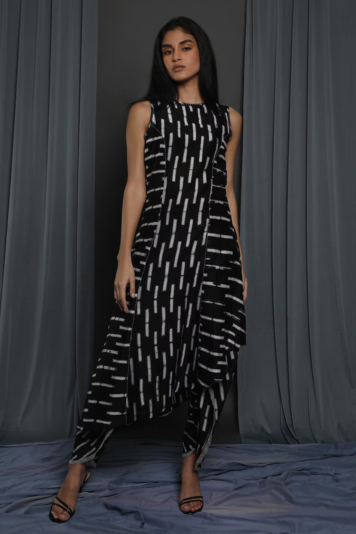 Black Tie & Dye Asymmetric Tunic