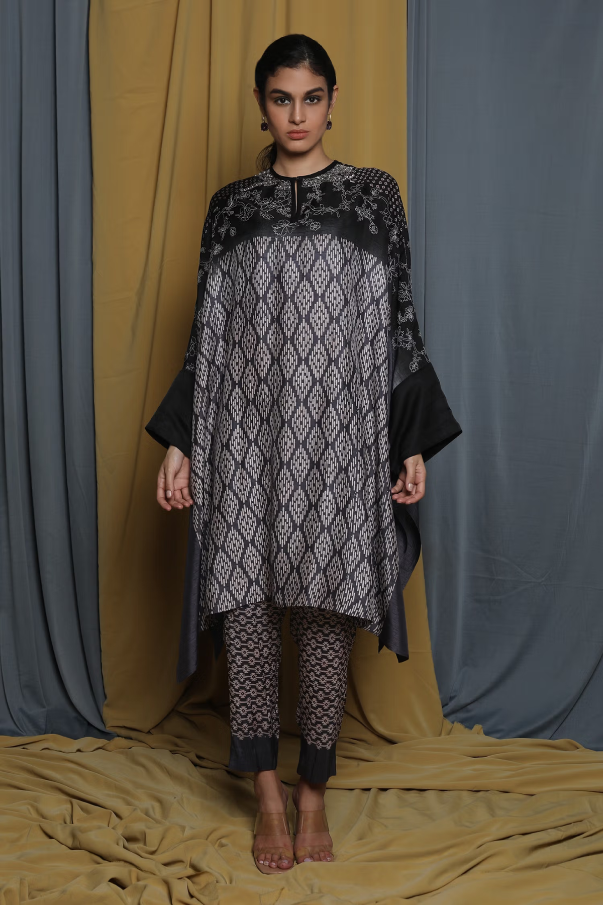 Grey Shaded Cape tunic