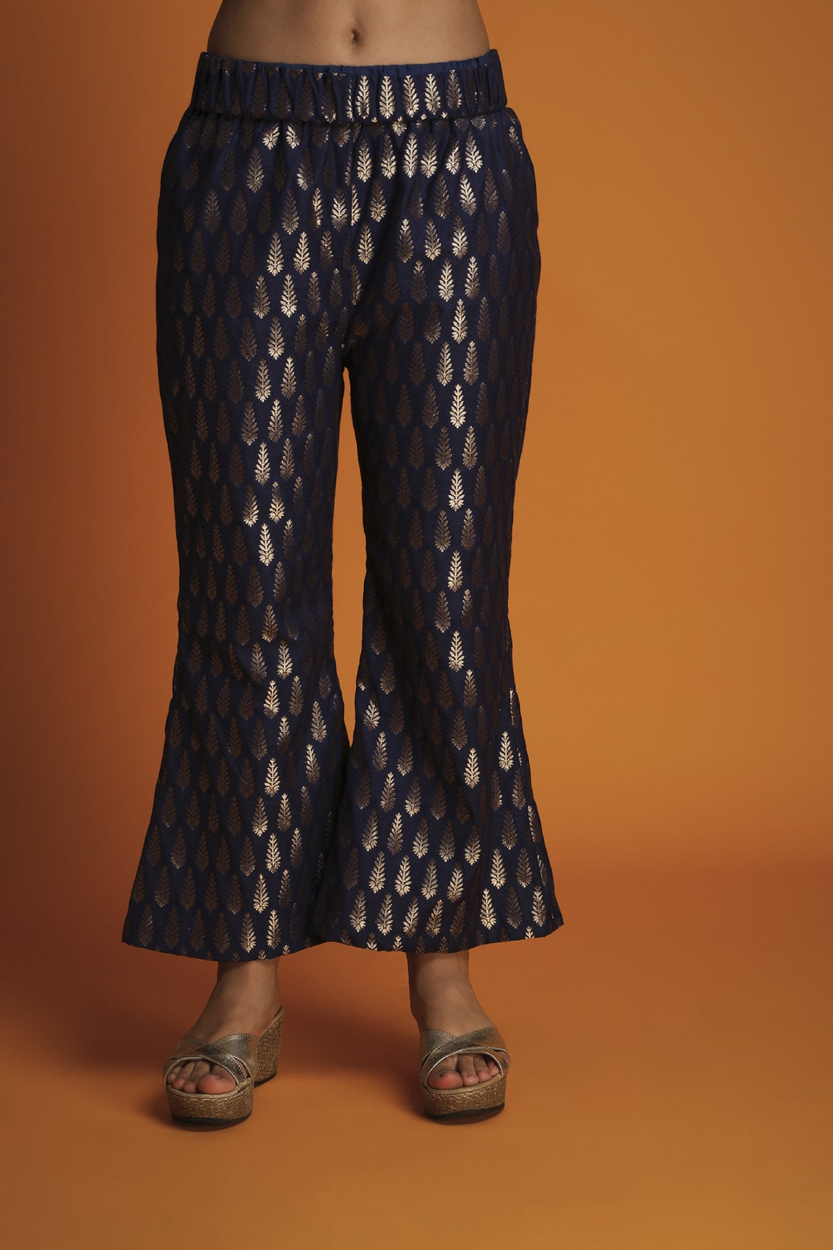 Brocade bell bottom pants