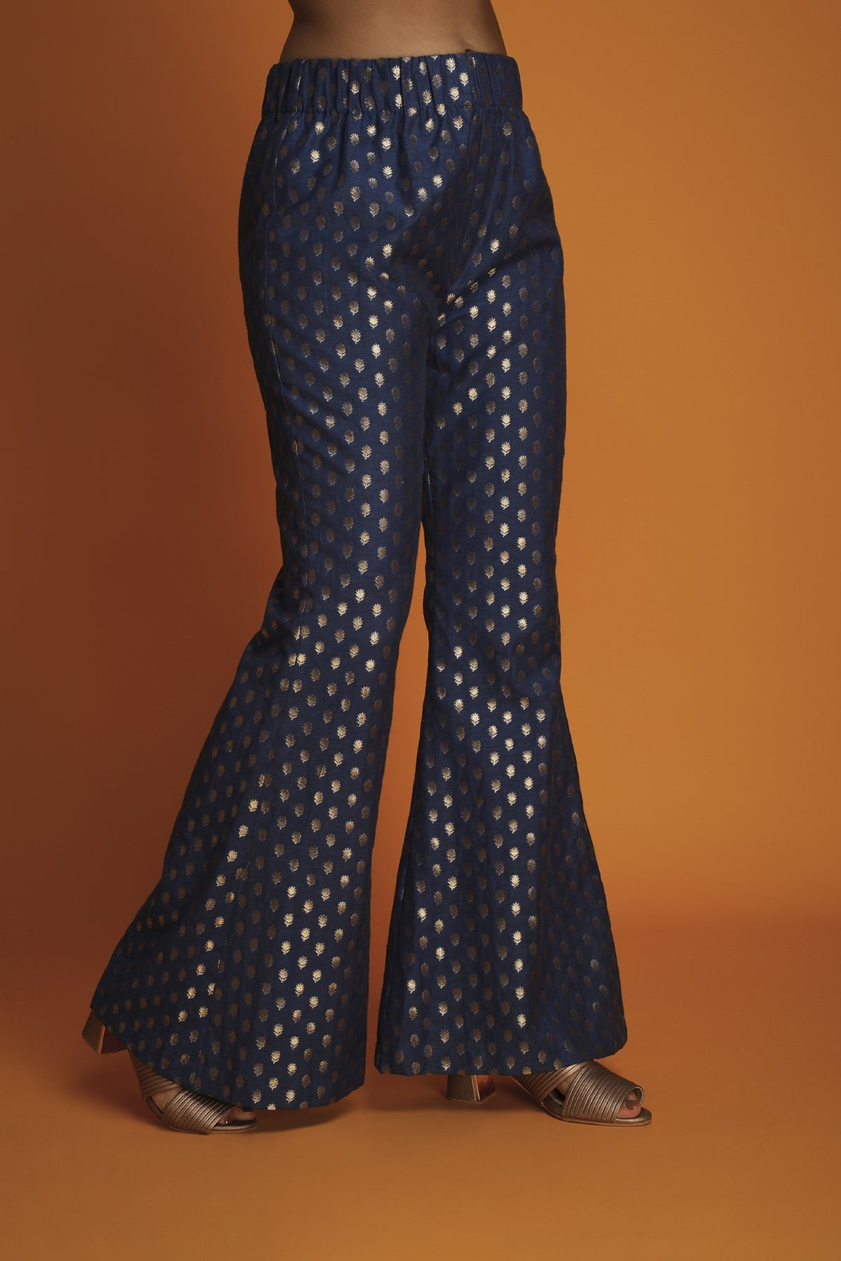 Brocade bell bottom pants