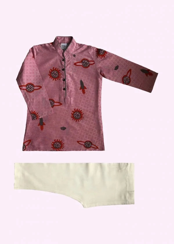 Pink Out To Space Kurta Set