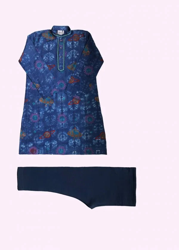 Solar System Tie-Dye Kurta Set