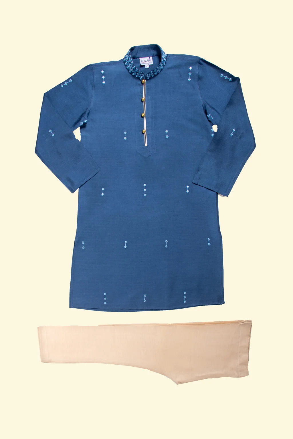 Blue Mirror Work Kurta