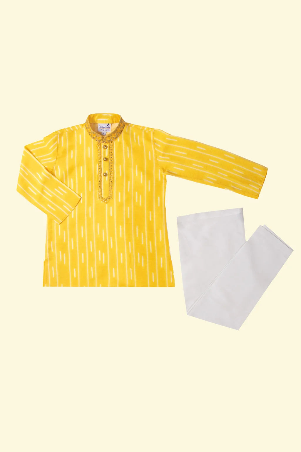 Yellow Shibori Printed Kurta