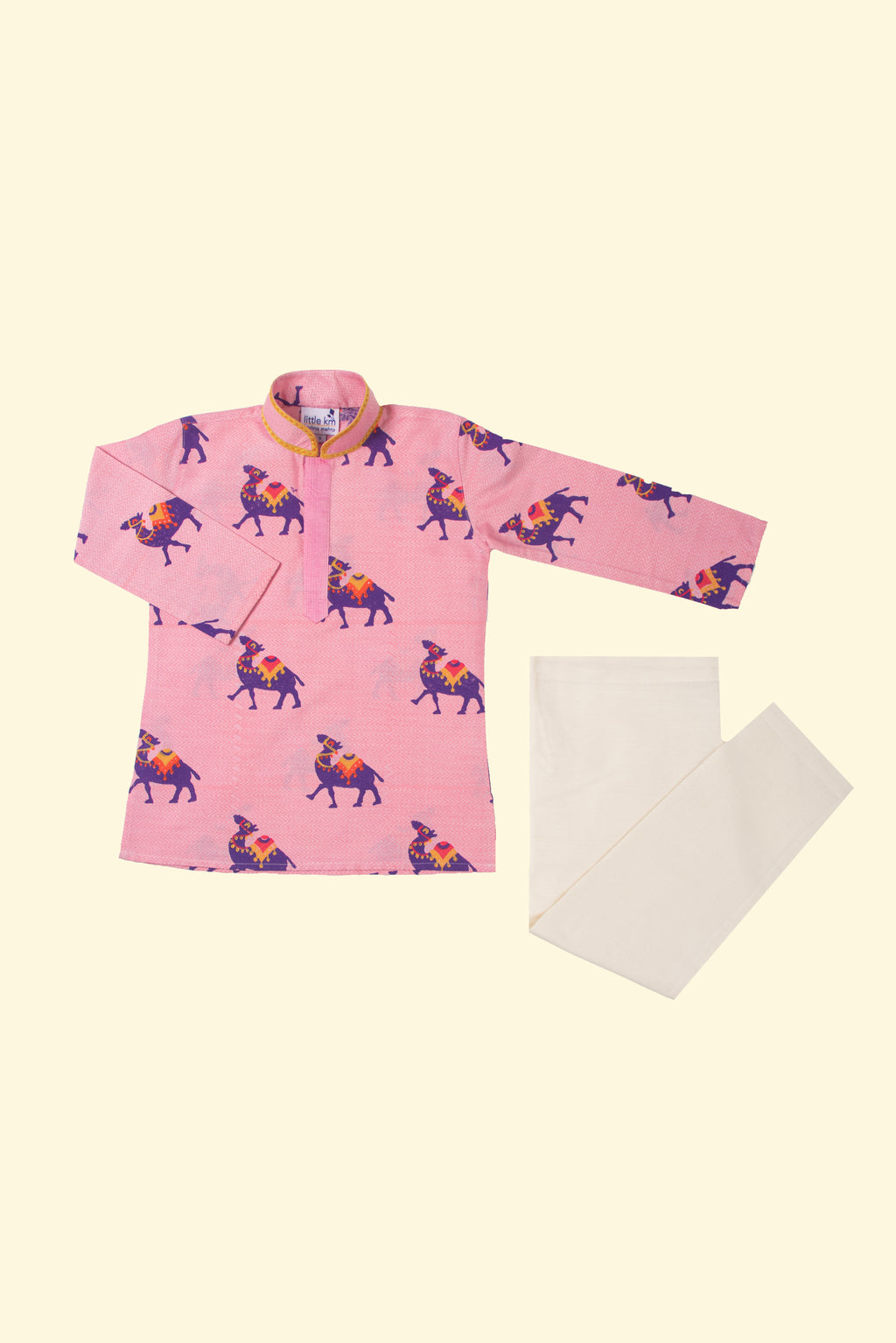 Pink Camel Print Kurta