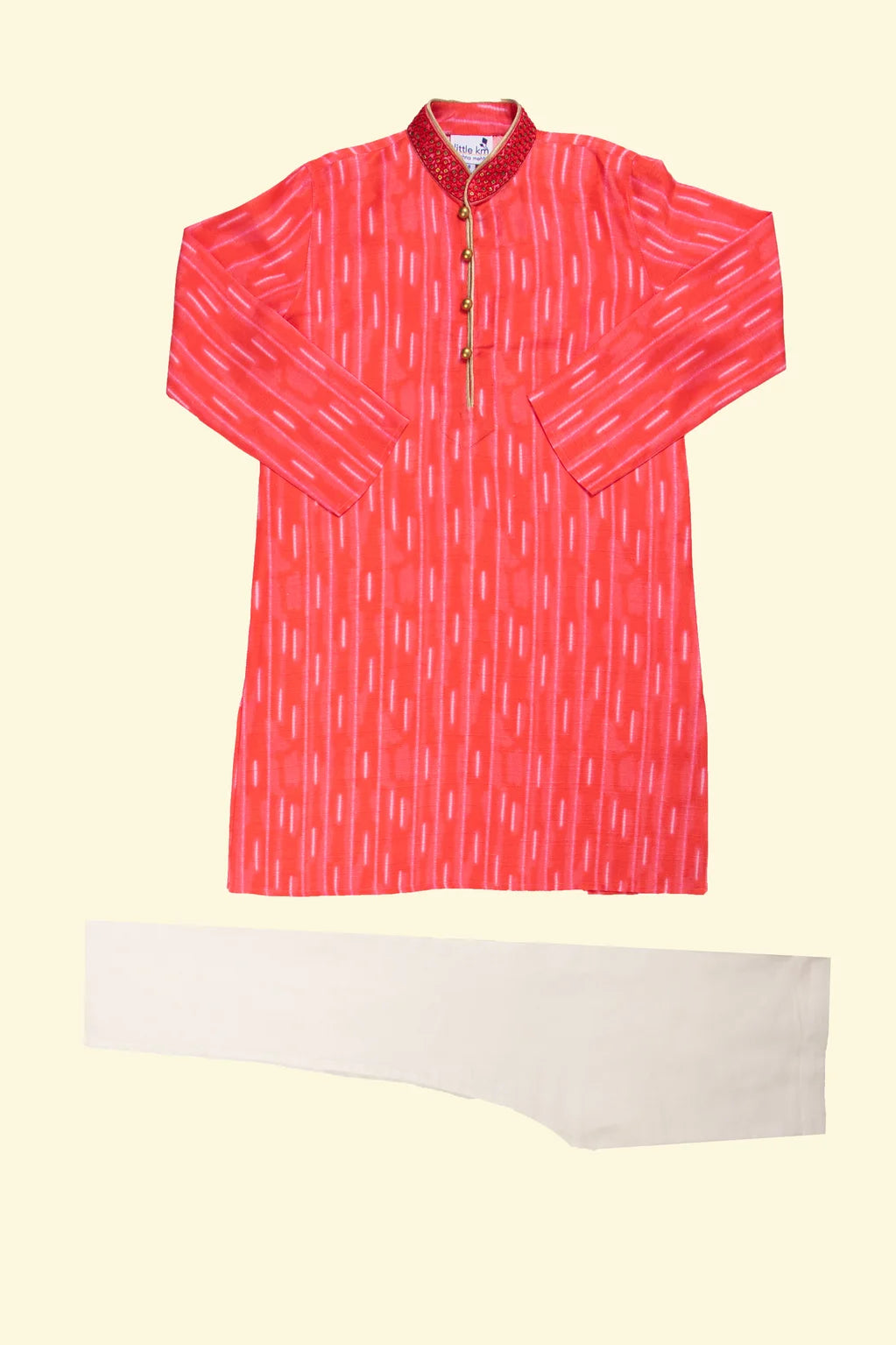 Red Shibori Kurta