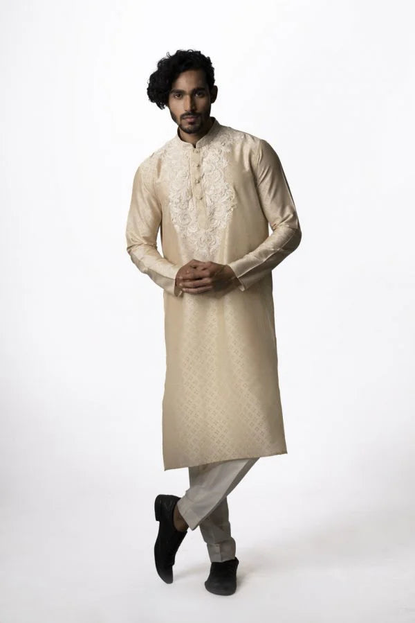 Gery Block Printed Kurta Set