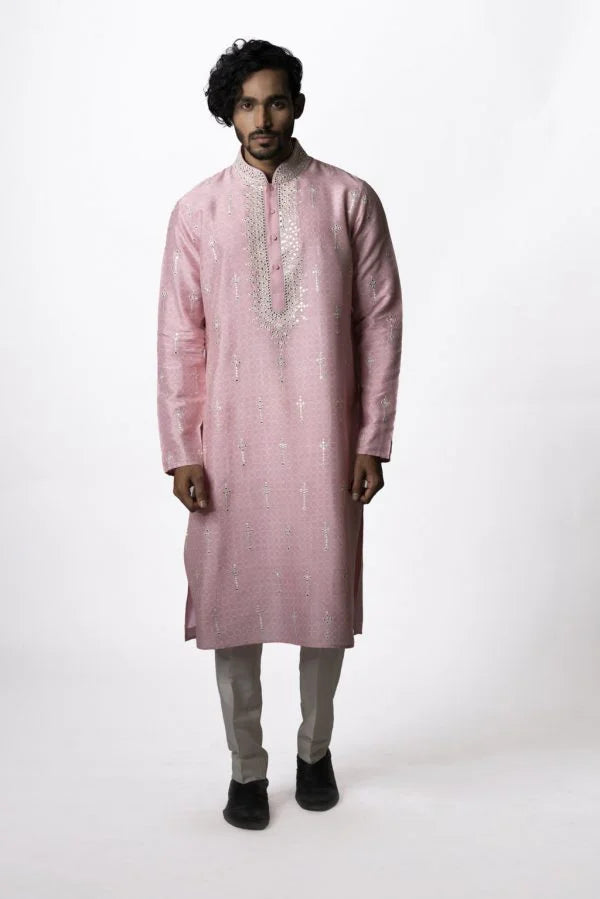 Pink Printed Kurta Set