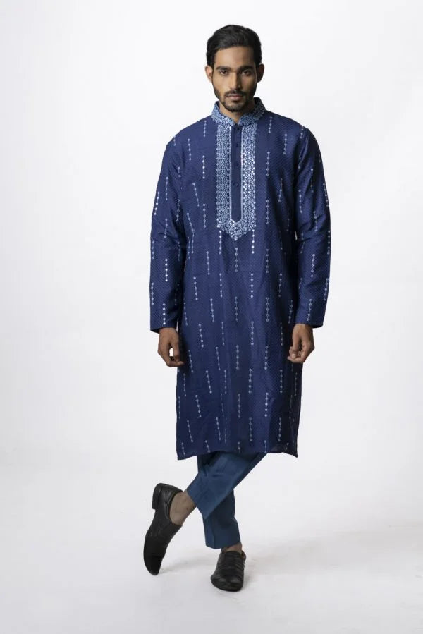 Ocean Block Printed Kurta Set