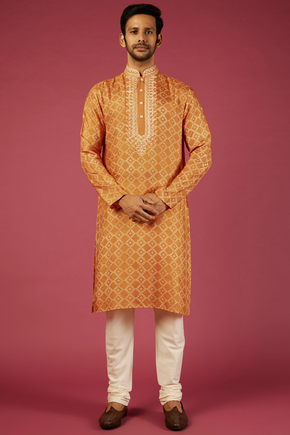 Pastel Yellow Georgette Sequin Embellished Kurta Set