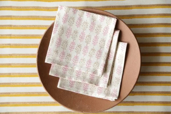 Allure Pink Cocktail Napkin (Set Of 4)