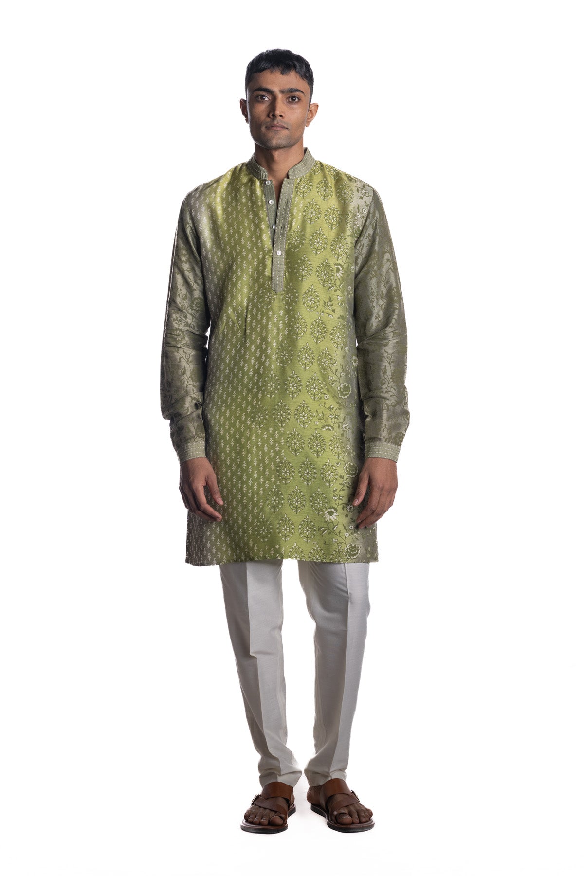 Ombré deep Olive kurta