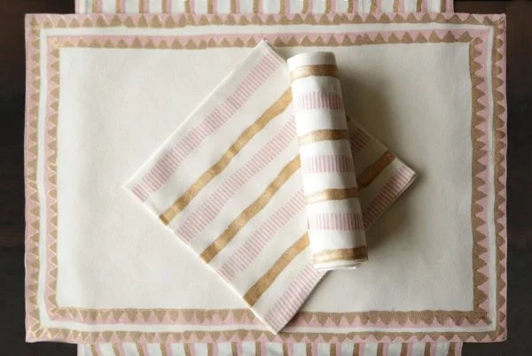 Peony Napkin And Berg Doppia Placemat (Set Of 4)